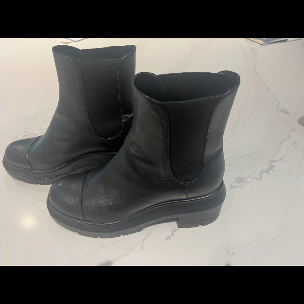 Black Leather Ankle Boots